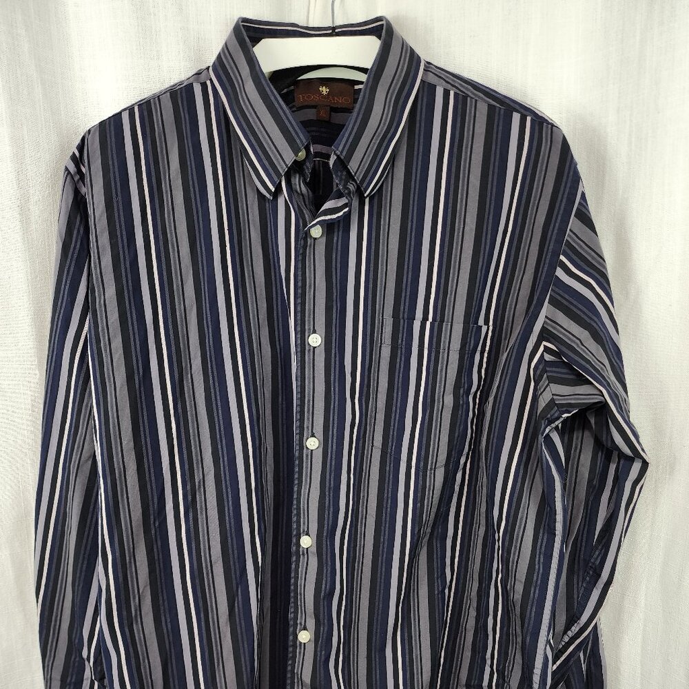 Toscano Striped Long Sleeve Dress Shirt